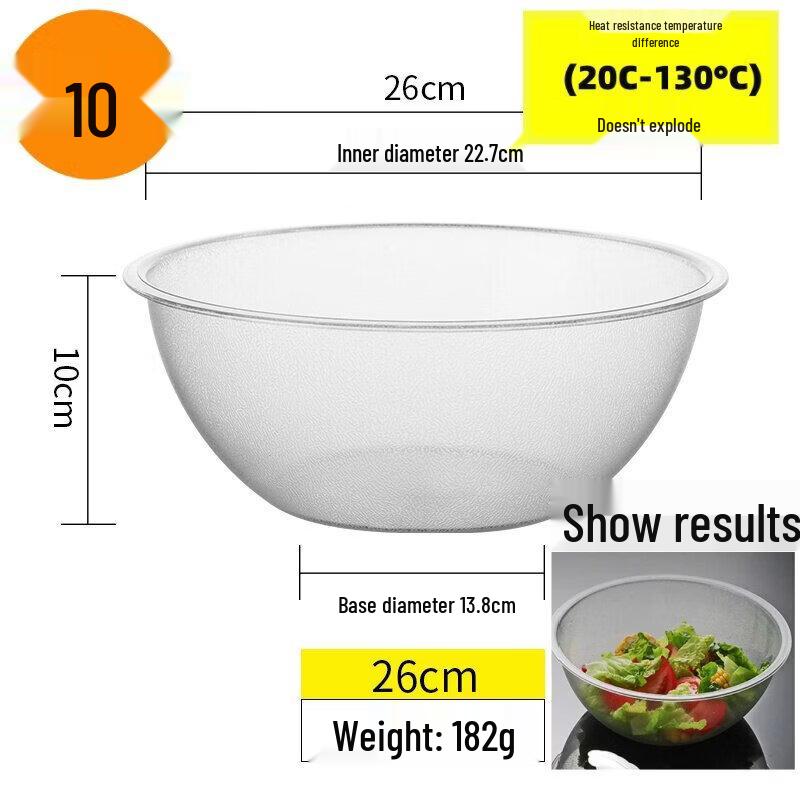 Qiwei Transparent Acrylic Multi-purpose Serving Bowl