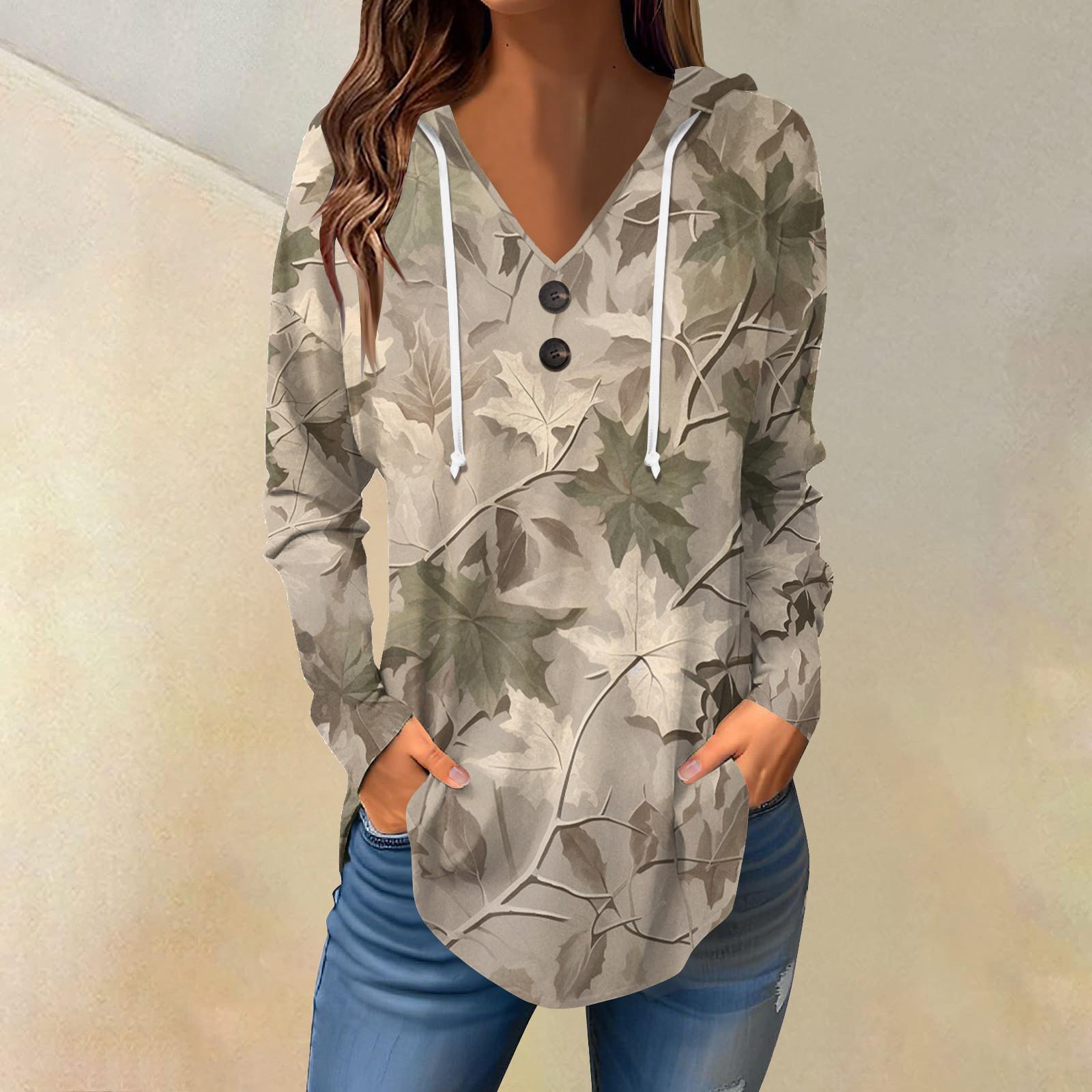 Женские повседневные модные однотонные толстовки с капюшоном на пуговицах и длинными — фото 5