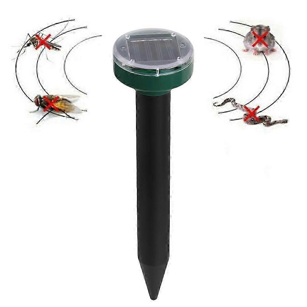 Solar Mole Repellent, Groundhog Repeller Ultrasonic & Solar Powered Animal Repellent for Lawn Garden & Yard Home