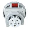 Industrial Red Angled Panel Power Socket 32A 5P 400V Ip67
