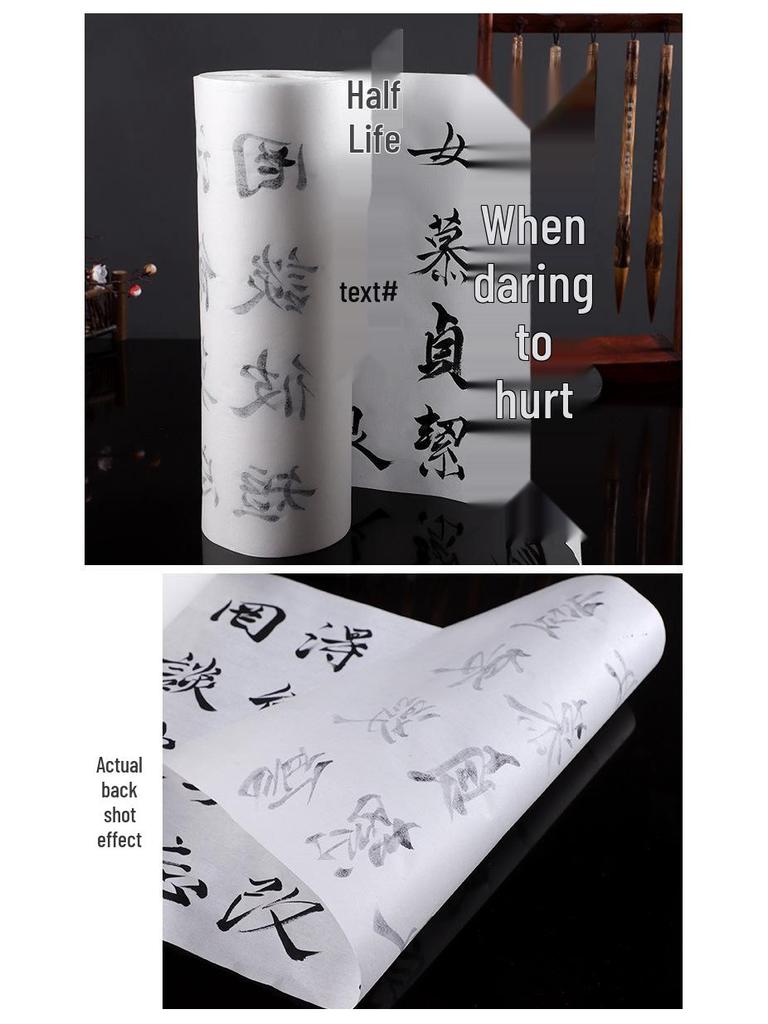 Hundred-Meter Long Scroll Calligraphy Paper, Thickened Half-Ripe and Ripe Xuan for Ink Wash Painting and Calligraphy