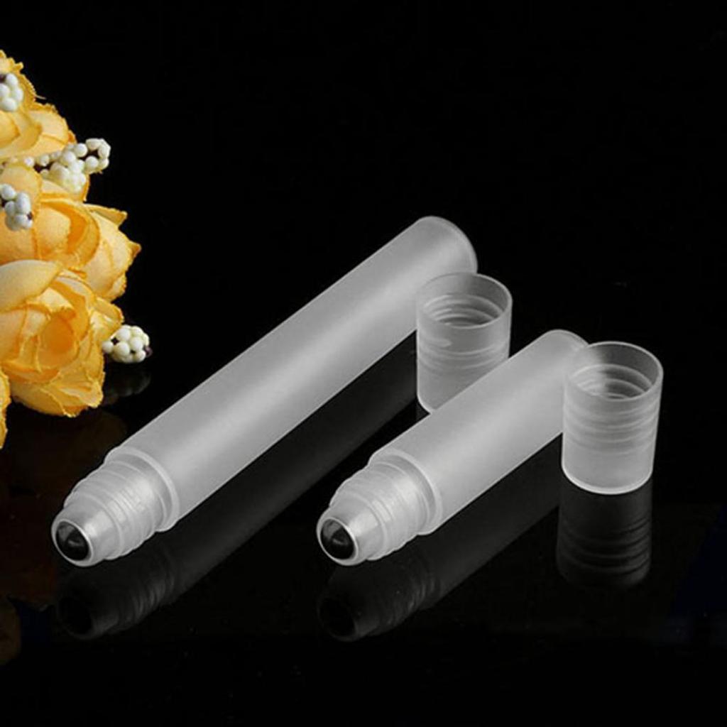 Rotolo vuoto da 5 ml/10 ml su bottiglia di profumo di olio liquido con sfera a rullo in acciaio inossidabile