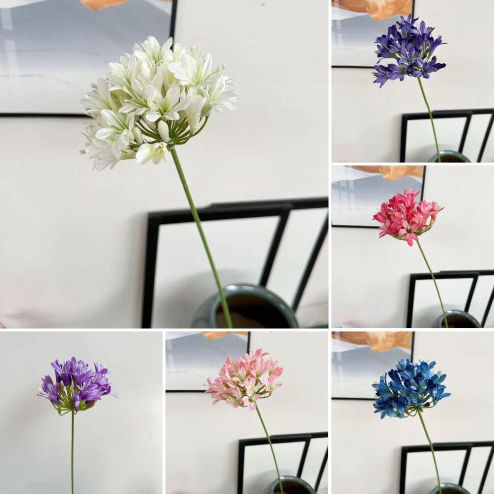 Long Branch Agapanthus Flowers Branch Fake Artificial Flower Fake Lotus Flower Table Accessories