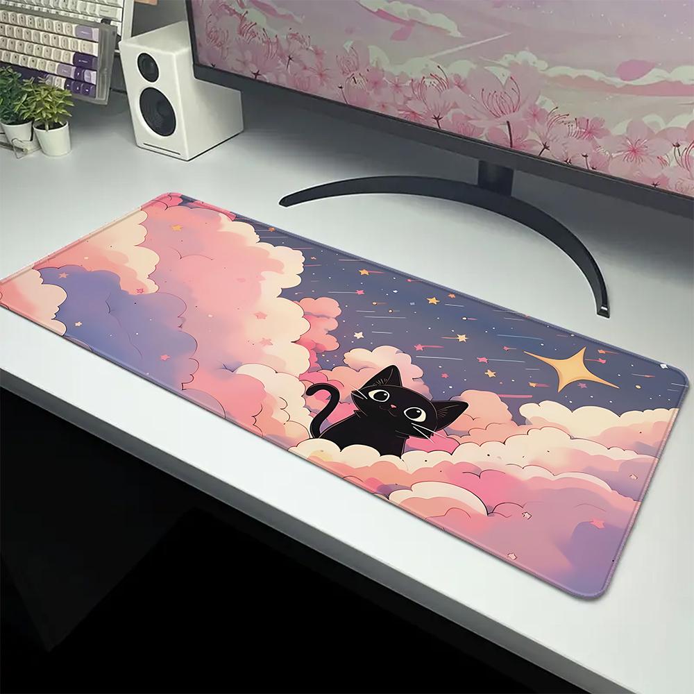 Large Kawaii Cute Cat XXL Mouse Pad Setup Gaming Accessories Mousepad Company Rubber Mouse Mat Desk Pad Mousepads 900x400mm