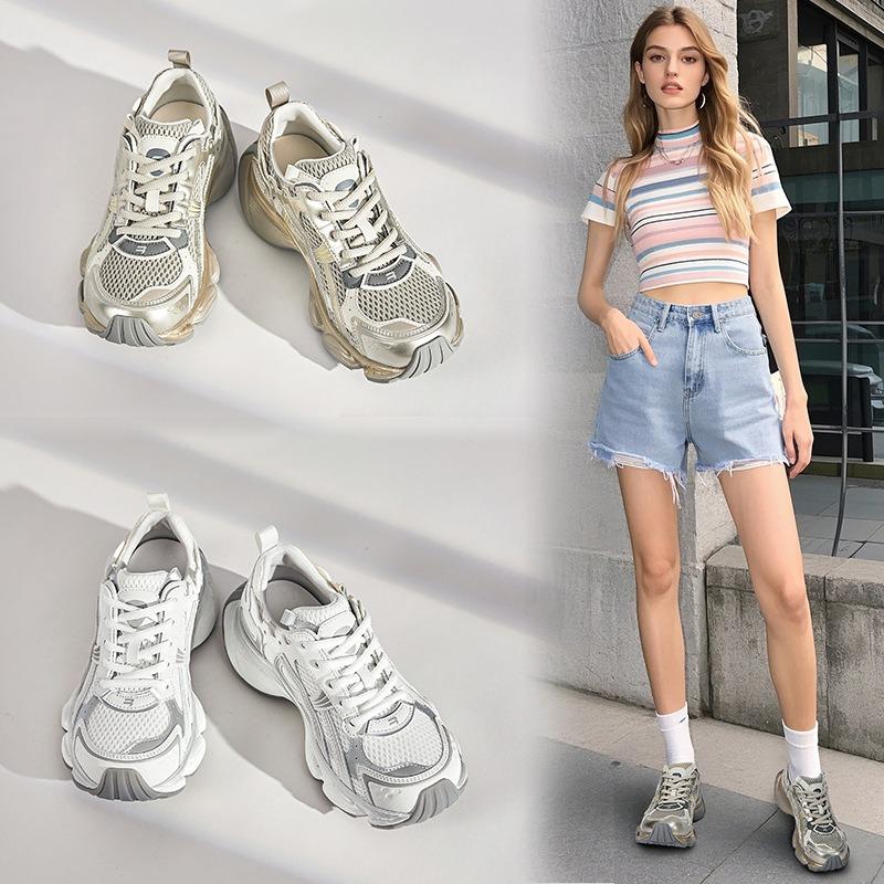 Suction Film Sole Dad Shoes Autumn New Women's Platform Outdoor Running Shoes Super Cool Versatile Sports Shoes Women's