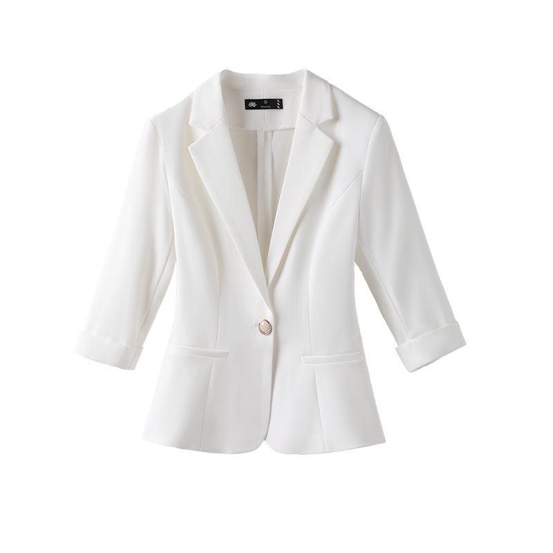 Set de fustă albă de toamnă pentru femei - Jachetă mică profesională și casual