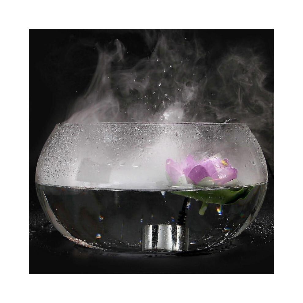 Fogger 24V Metal Ultrasonic Mist Maker Fogger for Pond, Aquarium, Garden, Halloween EU Plug (Silver)g Less