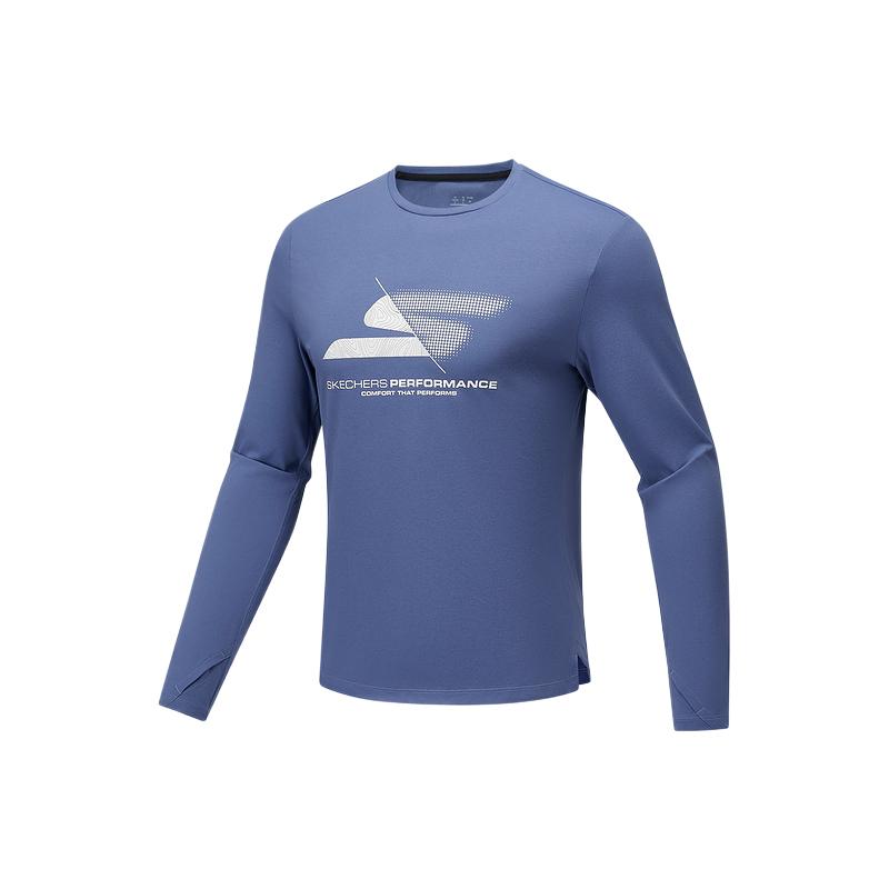 Skechers Comfortable Soft Versatile Fashion Long Sleeve T-Shirt Men tops P425M064-05YL M