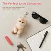 Cute Cartoon Kitten Pendant Cat Keychain Metal Clip Furry Texture Soft Realistic Kitten Shape Bag Charm Animal Keychain Gift