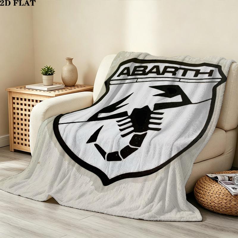 Abarth Print Flaneldecke, Hohe Qualität, Bequem für alle Jahreszeiten, Heimdekoration, Wärme und Komfort, Perfekt für Weihnachtsgeschenke