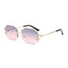 Trendy Frameless Devil Claw Metal Sunglasses - Hip Hop Fashion with Sun Protection