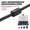 25/22 stk Ferrittkjerne Ringklemme Sett 3,5 mm/5 mm/7 mm/9 mm Clip-On Kabelkontakt Støyfiltre Undertrykker for USB Bilradio Video