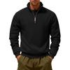Cross-border Winter Fleece Heavyweight Loose Outdoor Men's Thermal Half-Zip Stand-Up Collar Pullover Sports Hoodie for Men