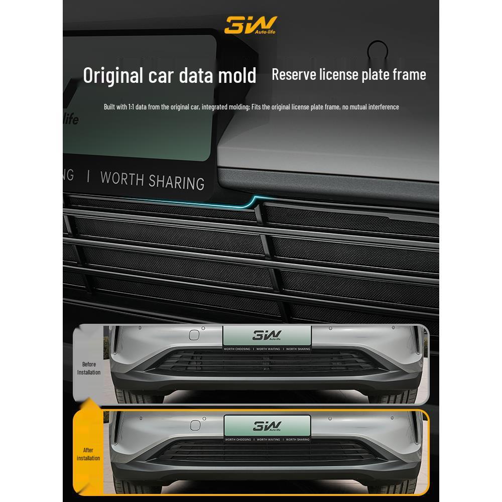 3W Nio LeDao L60 Insect Net Air Conditioner Water Tank Grille Front Modification Glossy Black Insect Net for 24-25 LeDao L60