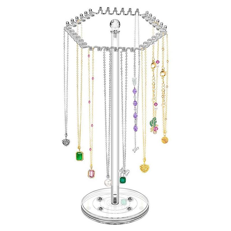 Halskjede Displaystativ Klart Halskjede Oppbevaringsstativ Dame Armbånd Smykkestativ Skrivebord Multifunksjonelt Oppbevaringsstativ