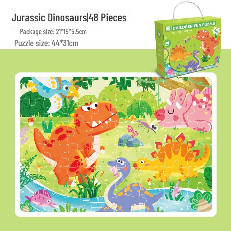 Kids' Large Piece Jigsaw Puzzle Box for Ages 3-6: Perfect for Kindergarten, Holiday Gifts, and Early Learning