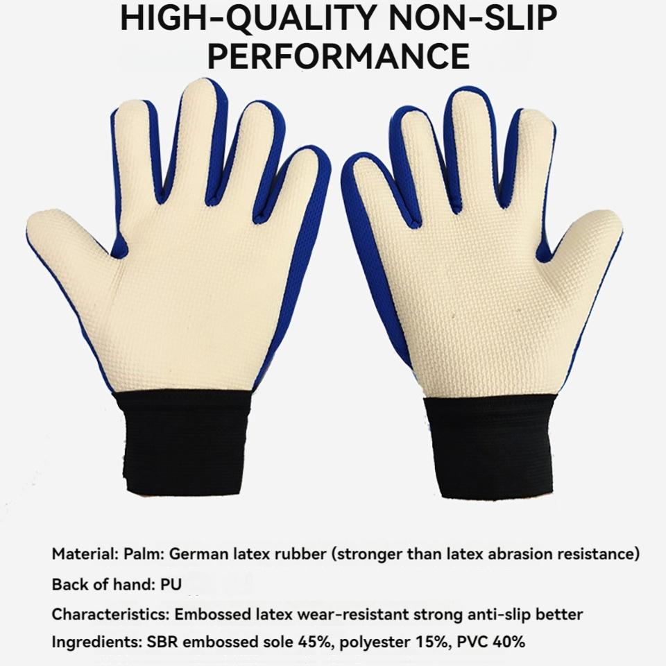 Loogdeel Professionelle Fußball Trainings Torwarthandschuhe Kind Erwachsener Tor Verdickte Latex Fußballhandschuhe Hand Fingerschutz