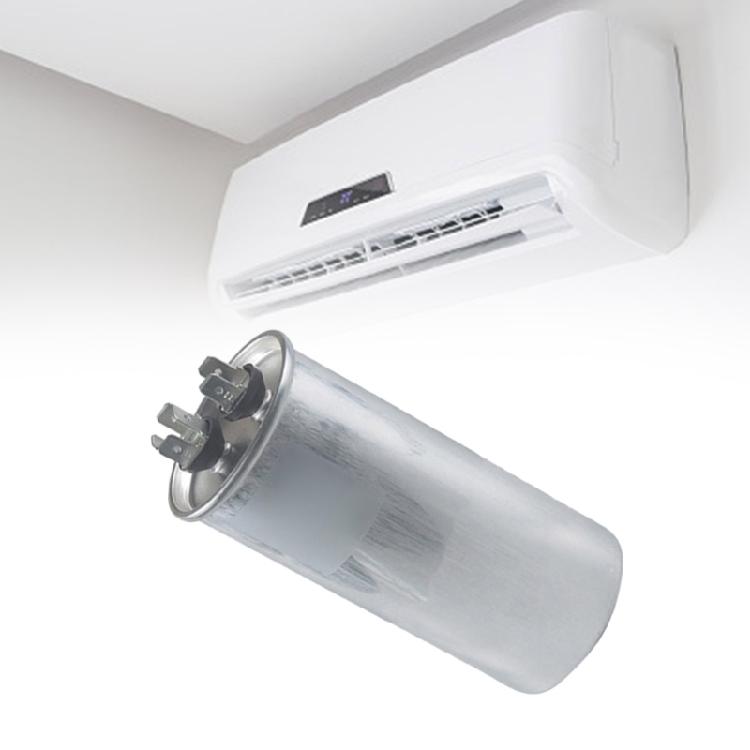 450VAC 60uf Air Conditioner Capacitor with Metal Case Air Conditioner Replacement Metal Texture for Enhancing Stability