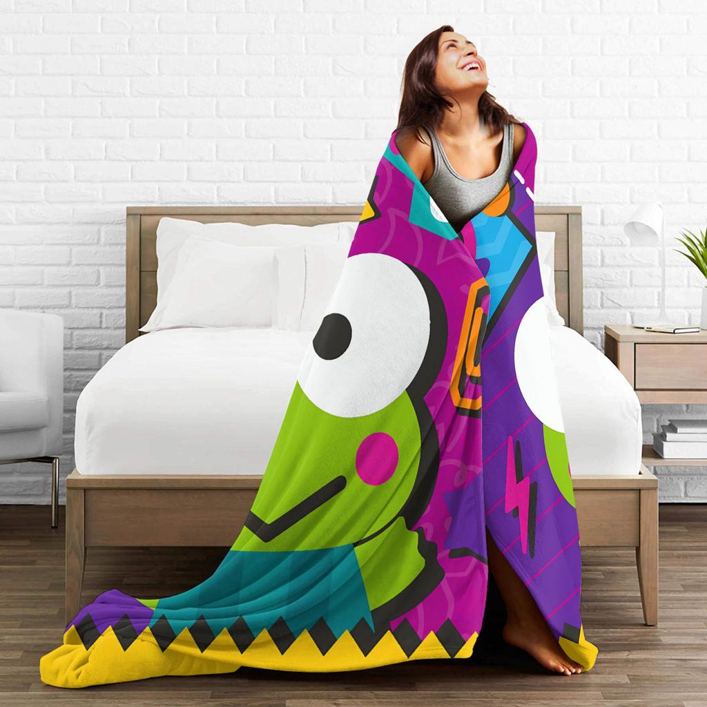 Keroppis Blanket Cute Frog Super Warm Print Plush Throw Blanket For Kids Adult Home Decor Flannel Bedspread Bed Cover