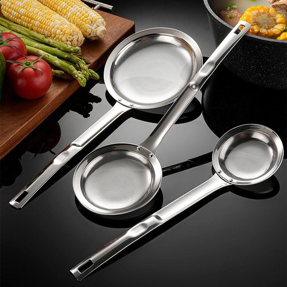 Reusable Stainless Steel Oil Skimmer Oil Filtering Spoon  Restaurant Supplies