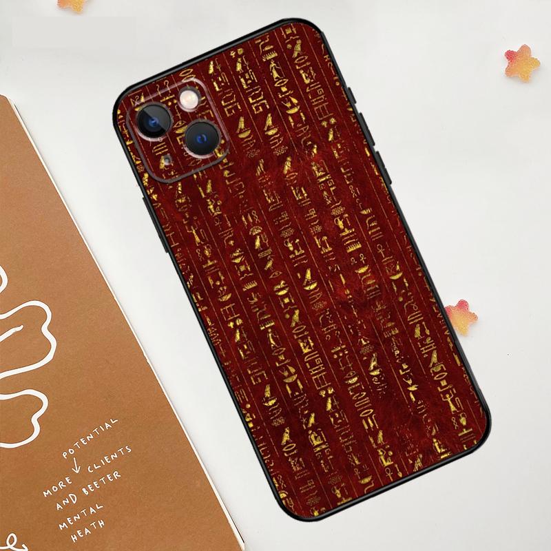 Egypt Pharaoh Mural Phone Case For iPhone 11 12 13 14 15 16 Pro Max Back Cover For iPhone 13 Mini X XS Max XR Plus