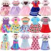 30 PCS Mini 6 Inch Doll Clothes and Accessories Include 4 Tops, 4 Pants for Boy Dolls, 5 Dresses , 2 Swimsuit and 2 Shoes, 10 Outfits Hangers Pocket