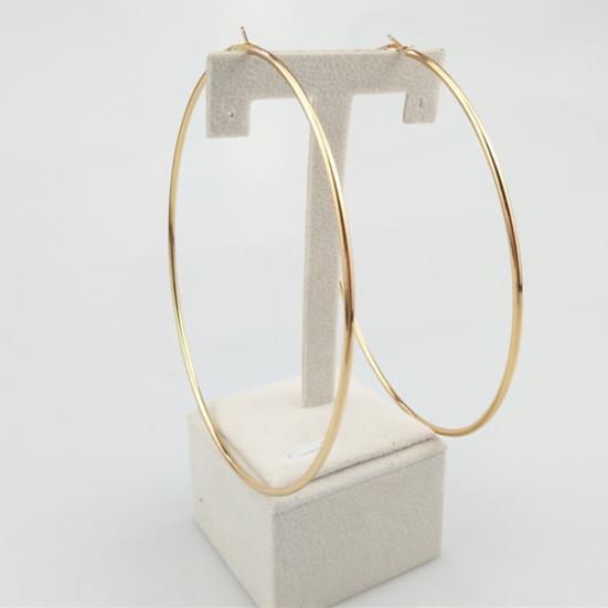 Women Big Circle Charm Statement Hoop Earrings Evening Party Jewelry