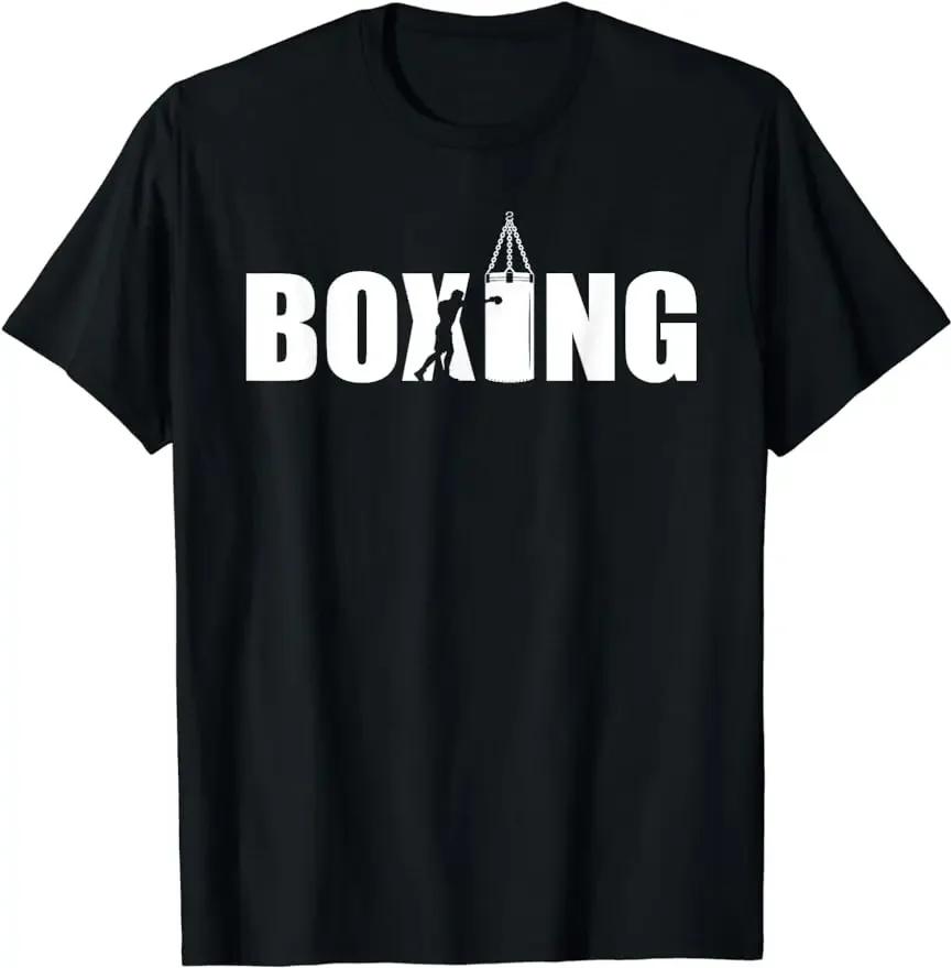 Boxing Girl Player Silhouette Sport Gift T-Shirt Unisex Style Shirts for Women Men Clothing Hip Hop Graphic Custom Printed Shirt