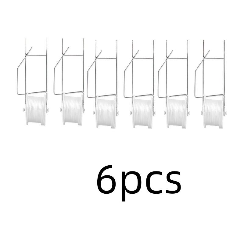 6pcs Greenhouse Vine Hanging Support System Scroll-Type Crop Management Hooks For Tomato Cucumber Strawberry Pepper Cultivation