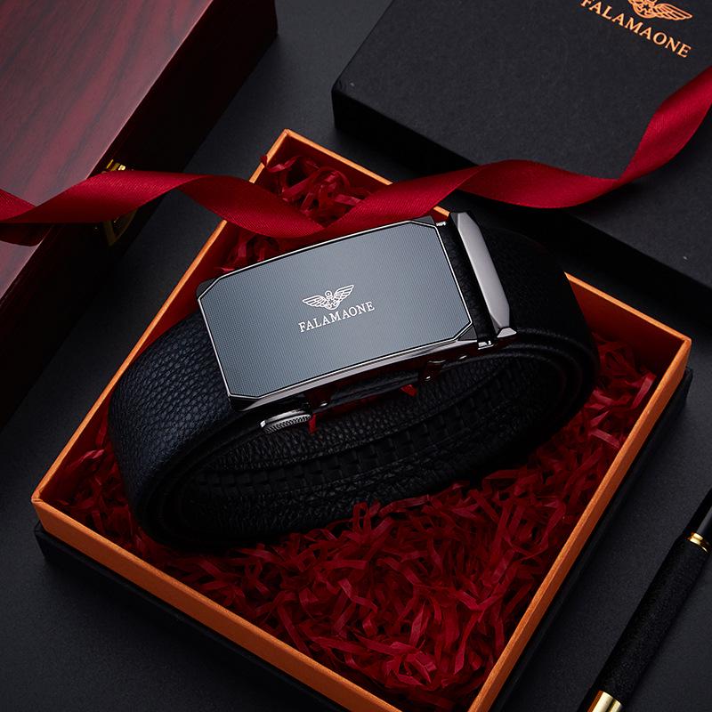 

Мужской ремень с автоматической пряжкой Fale Armani: Модный гладкий пояс для женщин среднего и молодого возраста, профессионалов 125 cm