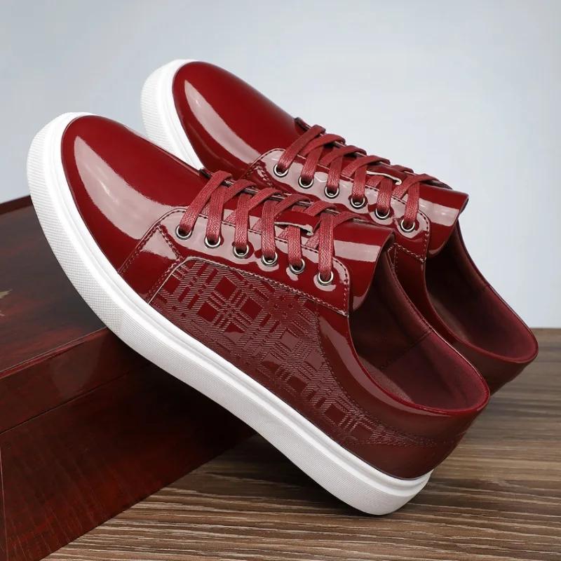 Zapatos Casuales de Cuero para Hombre de Diseñador Moda Planos Zapatos de Negocios y Ocio Calle Fresco Mocasín
