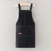 Thick Denim Apron with Pocket Jean for Women Men Hair Stylist Barista Coffee Shop In Beautiful Salon Oil Resistant Apron Bib