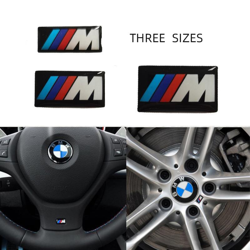 Umbrx8 4pc Car Sticker Steering Wheel Hub Decals For BMW M Performance E84 E87 X5 E70 F25 E90 E91 F01 F02 E60 E61 F10 F15 F30 M3 M5 E64