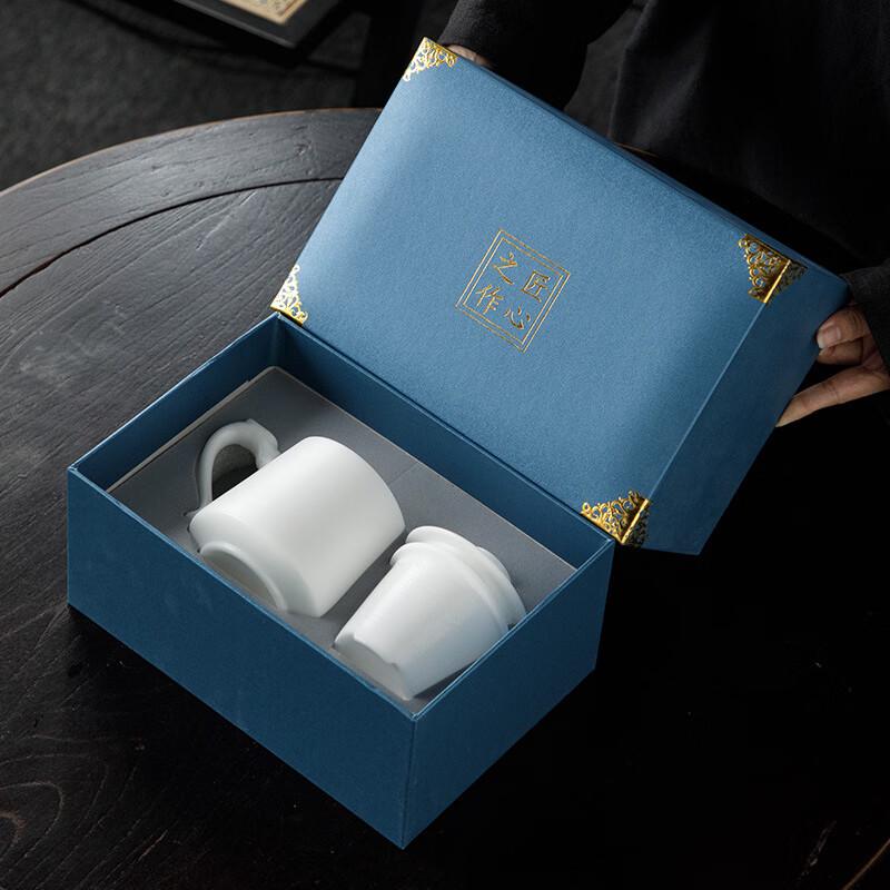 OLOEY Dehua White Porcelain Tea Infuser Mug
