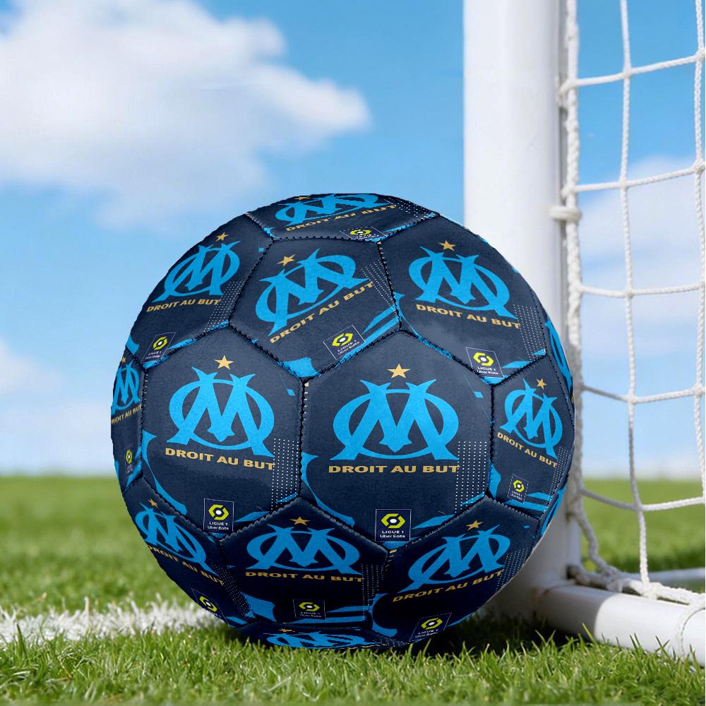 Olympique Football Crest Printed Size 5 Soccer Balls, High-Quality, Anti-Slip, Protective Football, A Unique Gift , Birthdays, Christmas Gifts