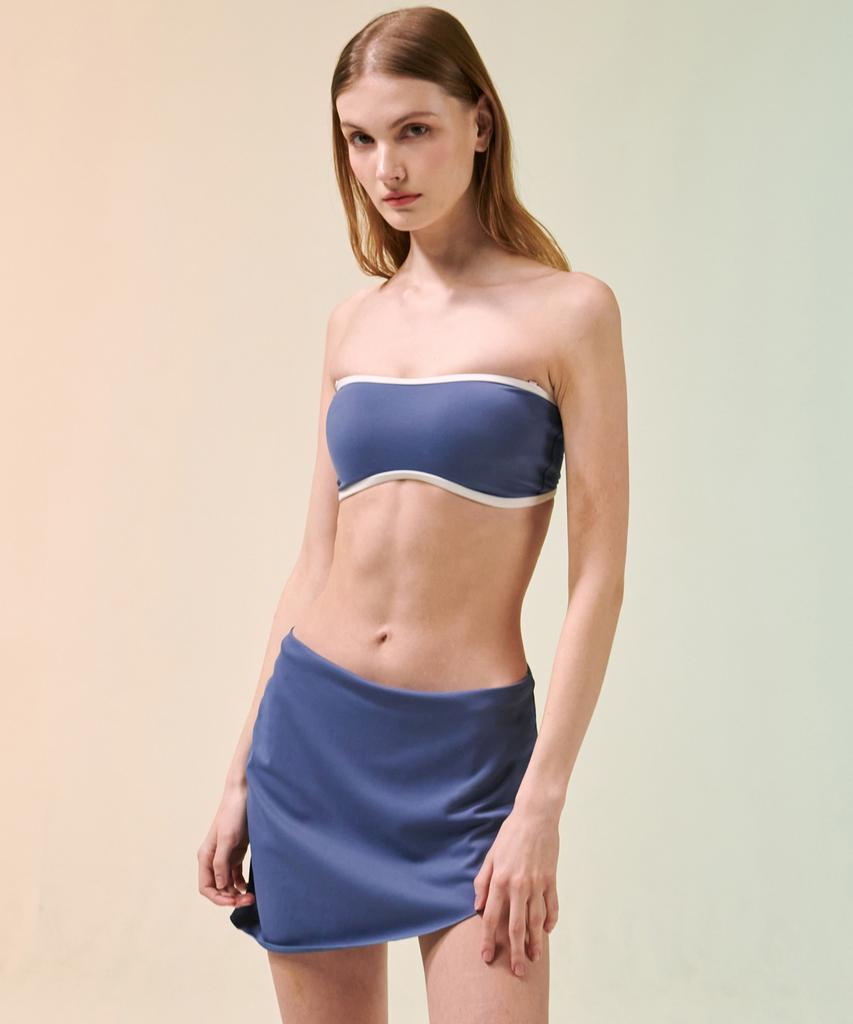 Sonyalebai Diagonal Skirt Shorts_Blue