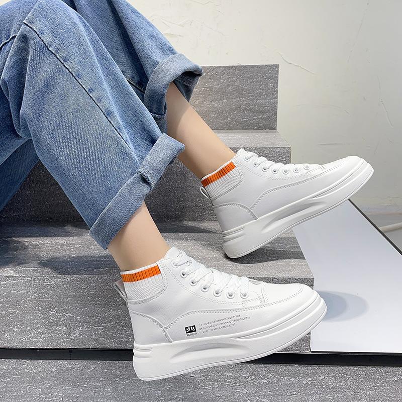 High-top Soft-soled Women's New Autumn Xiaoxiangfeng Shoes Ins Versatile Sports and Leisure Board Shoes