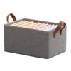 Foldable Ion Steel Frame Fabric Organizer: Large Capacity Storage Box for Clothes and Books.
