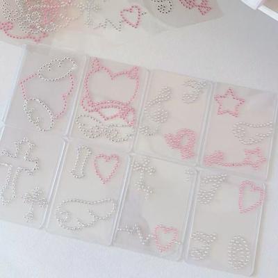 Catena di Strass 3D Adesivi per Cartoline Stile Coreano Nota Musicale Ala Diamante di Cristallo Adesivo per Scrapbook Diario