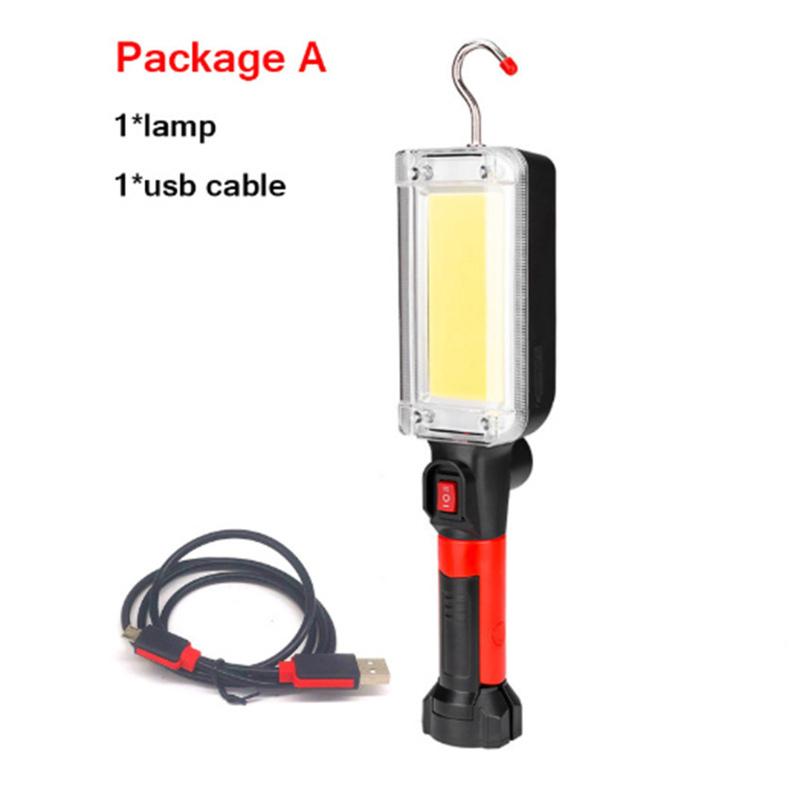 Powerful Portable Led Work Light 700lm Waterproof Usb Rechargeable Cob Flashlight Camping Lantern