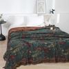 100% Cotton Jacquard Tassel Throw Blanket - Soft Washed Muslin Nap Cover for Office, AC & Cozy Travel