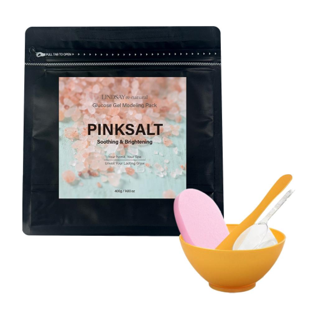Lindsay Renatural Pink Salt Modeling Pack 400g+Pack Tools+cleansing Sponges 5 Home Aesthetics NONE