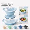 Silicone Steamer Pot with Steamer Rack, - Pot for Kitchen Cooking and Steaming