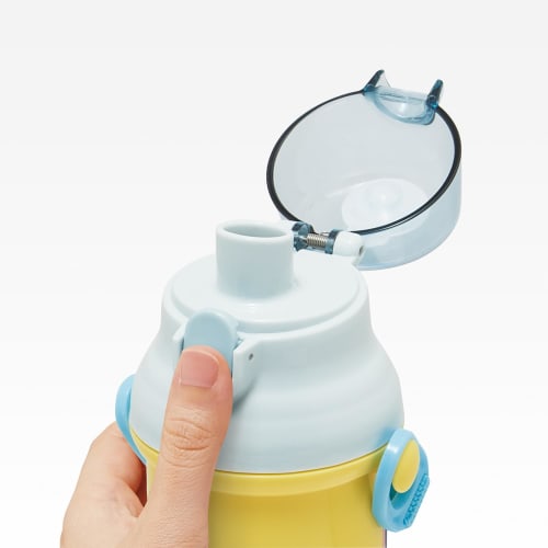 Skater Children's Water Bottle, 480ml, Direct Drinking, Plastic, One-Touch Operation, Dishwasher Safe, Made in Japan, Curious George ZOO Design, for B