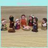 Creative Nativity Set Resin Craft Figurines With Holiday Scene Decor For Christmas Gifts