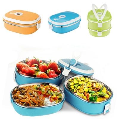 900ml Lunch Box Portable Warmer Case Thermal Insulated Rectangle School