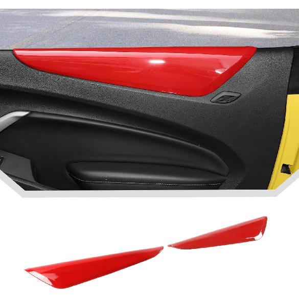 JeCar for Camaro Interior Door Panel Cover Trim Interior Accessories for 2016 2017 2018 2019 2020 2021 2022 2023 Chevrolet Chevy Camaro(Red) красный