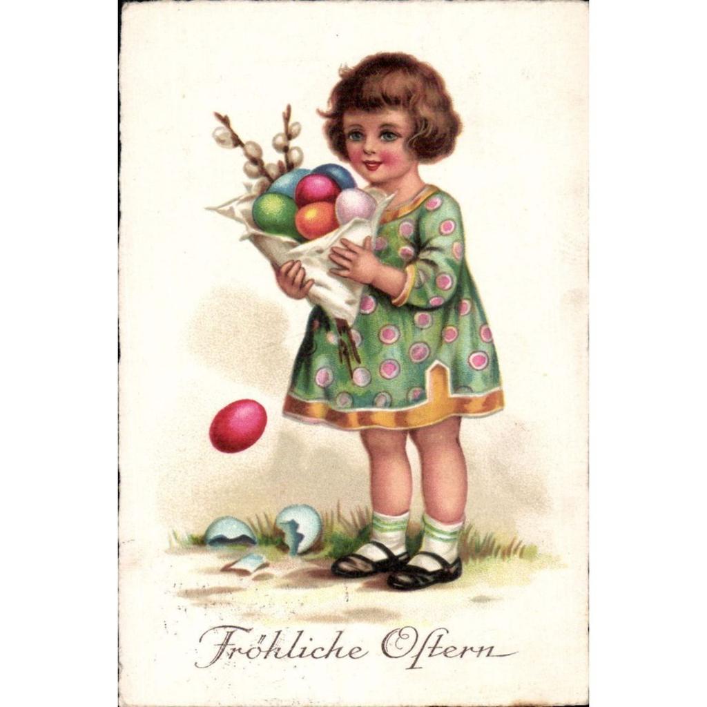 Retro Metal Wall Sign, Easter Bunny with Eggs, Vintage Tin Plate Home Decor
