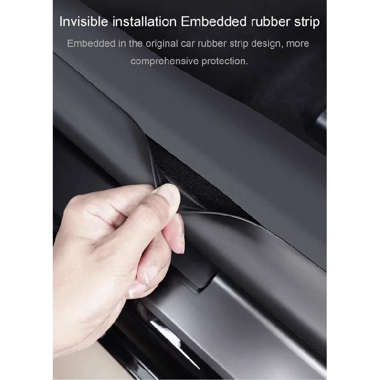 For Tesla Model 3 Highland 2024 Door Sill Strip Guard Car Front Rear Door Threshold Protector Waterproof And Anti-fouling Pads