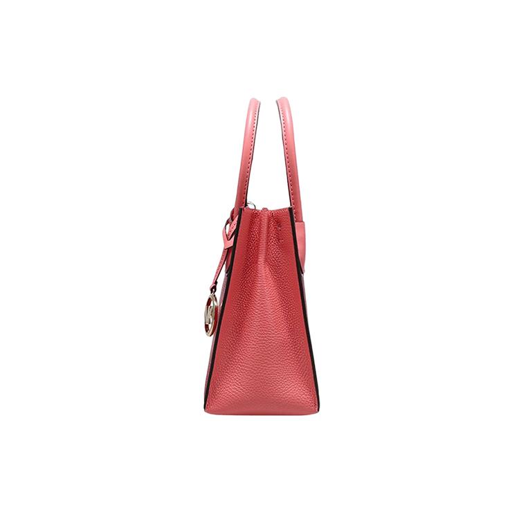 New MICHAEL KORS Mercer Leather Handbag, Shoulder Bag Small Women's Dark Red Watermelon Red 35S1GM9M2T-FLAME-MULTI